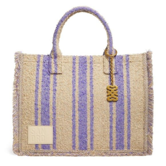 NWOT Sandro Paris Stripy Kasbah Tote Bag - Picture 1 of 8